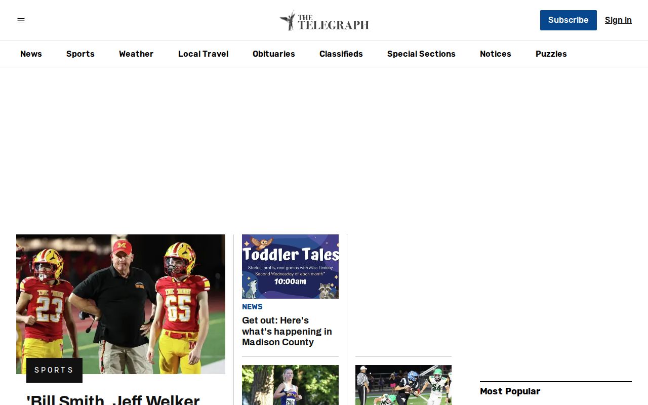 The Telegraph local news context for Alton arrest coverage